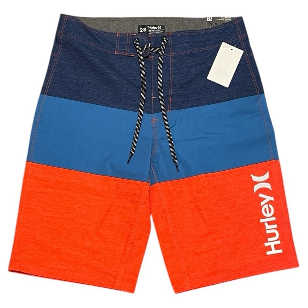Hurley Men's Blue and Orange Board/Swim Shorts - Picture 2 of 4
